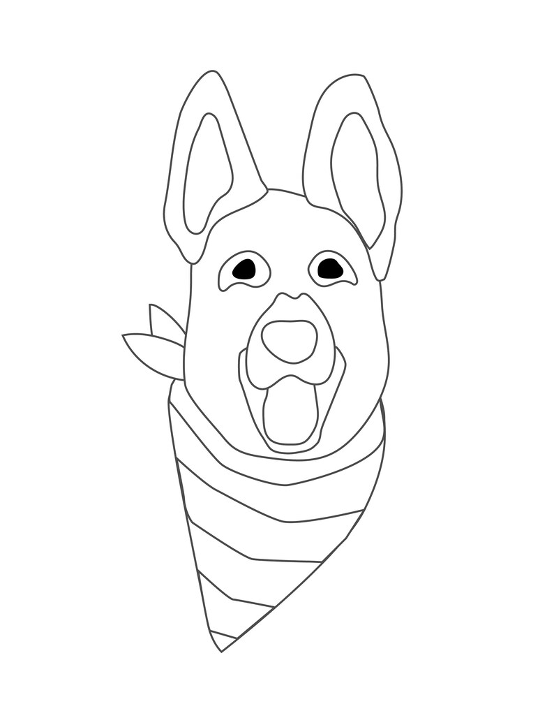 Patriotic 4th of July Puppy Dog Faces Coloring pages image 5