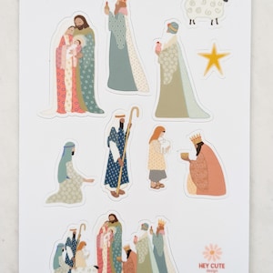 Nativity 4x6 sticker sheet - waterproof stickers