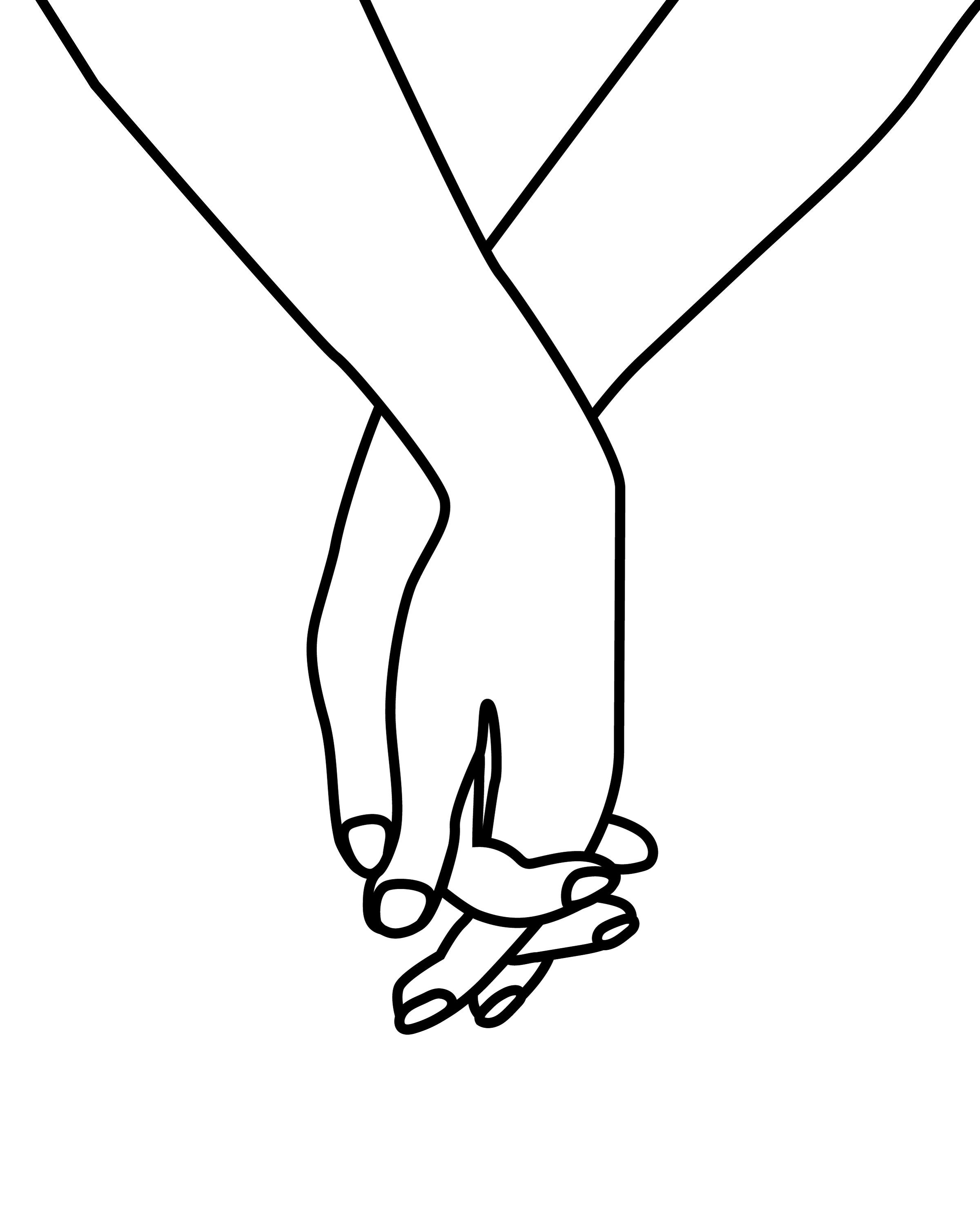 Holding Hands Canvas Artwork by Kiki C Landon | iCanvas