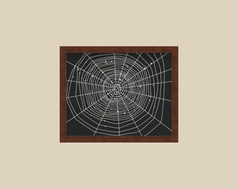 Vintage Halloween Illustration Posters Spiderweb