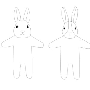 Bunny Paper Dolls Coloring Pages - Etsy