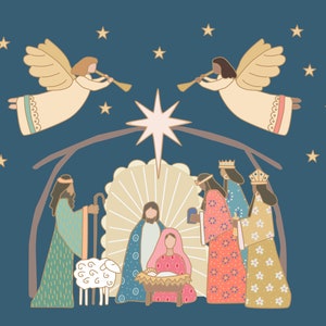 Joy to the World Nativity Christmas Wall Art Poster image 5