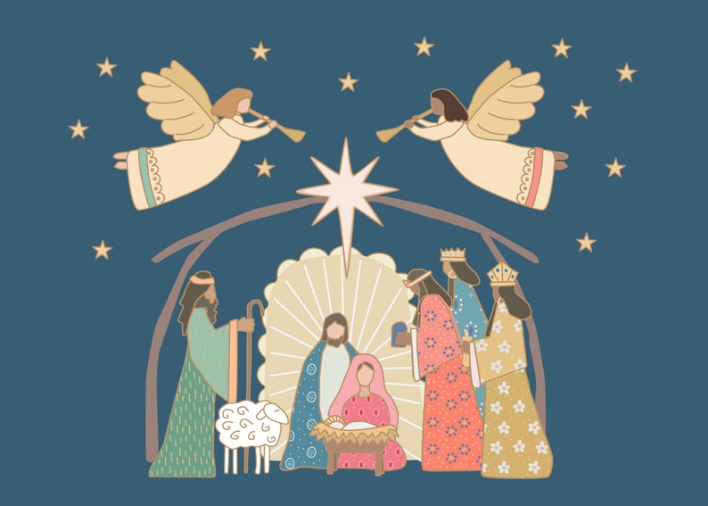 Joy to the World Nativity Christmas Wall Art Poster image 5