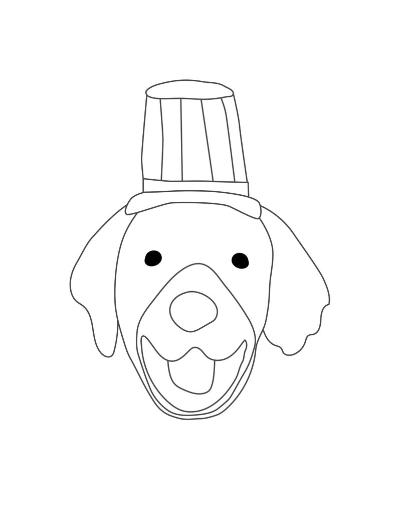 Patriotic 4th of July Puppy Dog Faces Coloring pages image 1