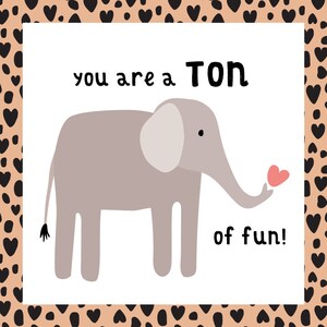 Wild Animal Printable Valentine Cards - Etsy