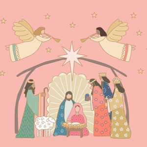 Joy to the World Nativity Christmas Wall Art Poster image 2