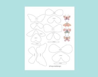 Butterfly cutting pattern for easy fun paper art and family crafts