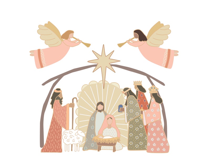 Joy to the World Nativity Christmas Wall Art Poster image 3