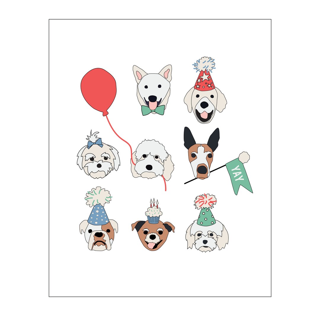 Tarjeta De Cumpleaños Personalizada Con Cachorros - Para Mamá, Hija, Hermana, Nieta O Amiga, Hecha A Mano