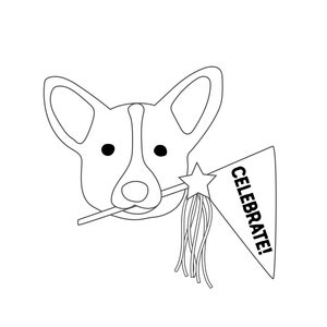Patriotic 4th of July Puppy Dog Faces Coloring pages image 7