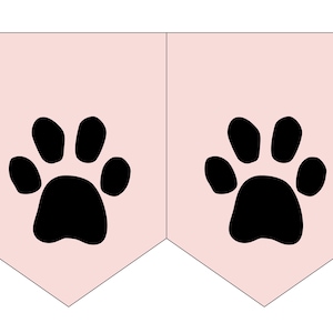 Puppy Dog Birthday Party Pink Banner for Cute Pawty Puppy Faces 2.0, Words, Let's Pawty image 7