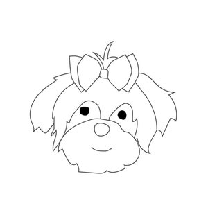 Patriotic 4th of July Puppy Dog Faces Coloring pages image 4