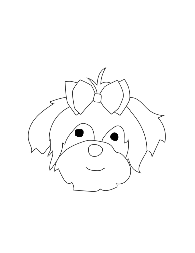 Patriotic 4th of July Puppy Dog Faces Coloring pages image 4