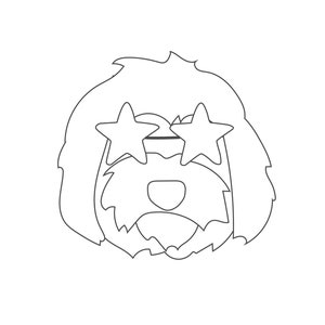 Patriotic 4th of July Puppy Dog Faces Coloring pages image 9