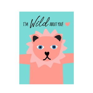 Wild and Bright Valentine&#39;s Day Cards digital download