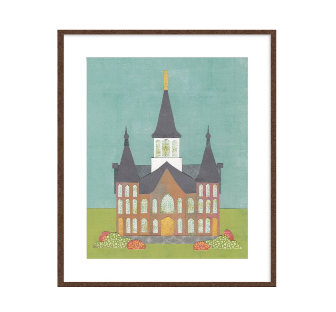 Provo City Center Temple Wall Art Cut Paper Collage - Etsy