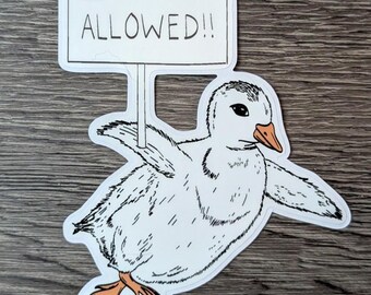 Adesivo Silly Goose "Vietato l'ingresso ai normali"