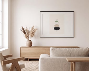 Japandi Wall Art Set, Minimalist Line Arches Botanical Prints (Digital Download)