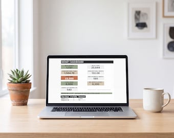 Bill Tracker Spreadsheet, Subscription Savings Goals, Net Worth Dashboard (Google Sheets Excel)