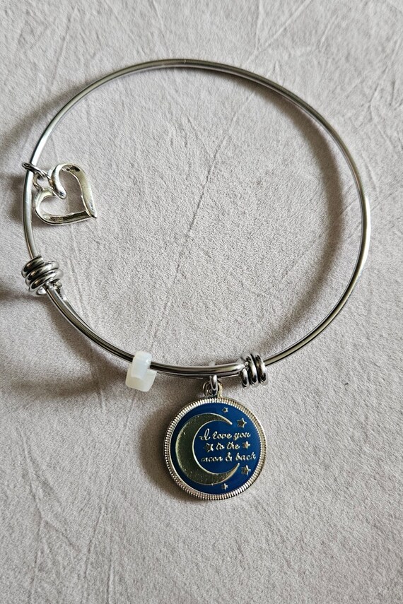 BELK Silverworks Love You to the Moon and Back Bangle