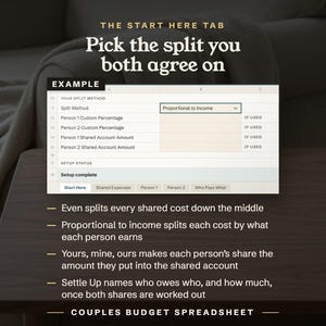 Pick the split you both agree on
