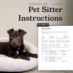 Pet Sitter Instructions