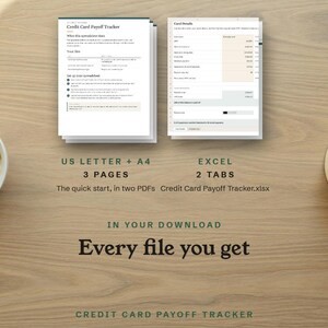 Every file you get, the quick start in US Letter and A4 and the Excel spreadsheet