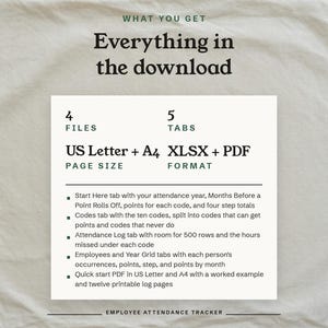 Everything in the download, 4 files and 5 tabs, in US Letter and A4, as XLSX and PDF