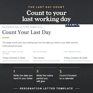 Count to your last working day