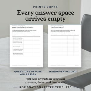 Every answer space arrives empty