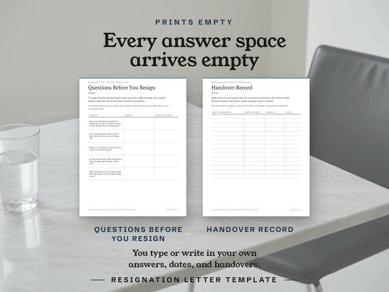 Every answer space arrives empty