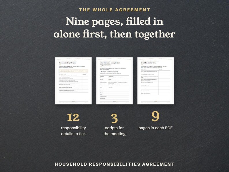 Nine pages, filled in alone first, then together