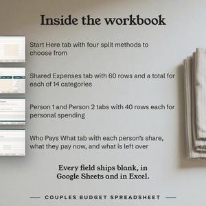 Inside the workbook