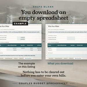 You download an empty spreadsheet