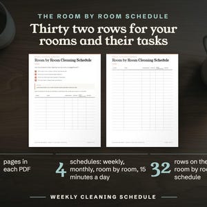 Thirty two rows for your rooms and their tasks