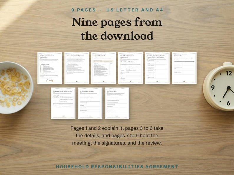 Nine pages from the download