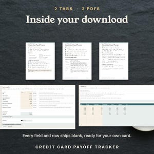 Inside your download, the three quick start pages over the Card Details and Payment Log tabs