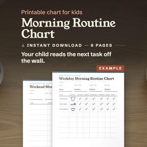 Your child reads the next task off the wall.