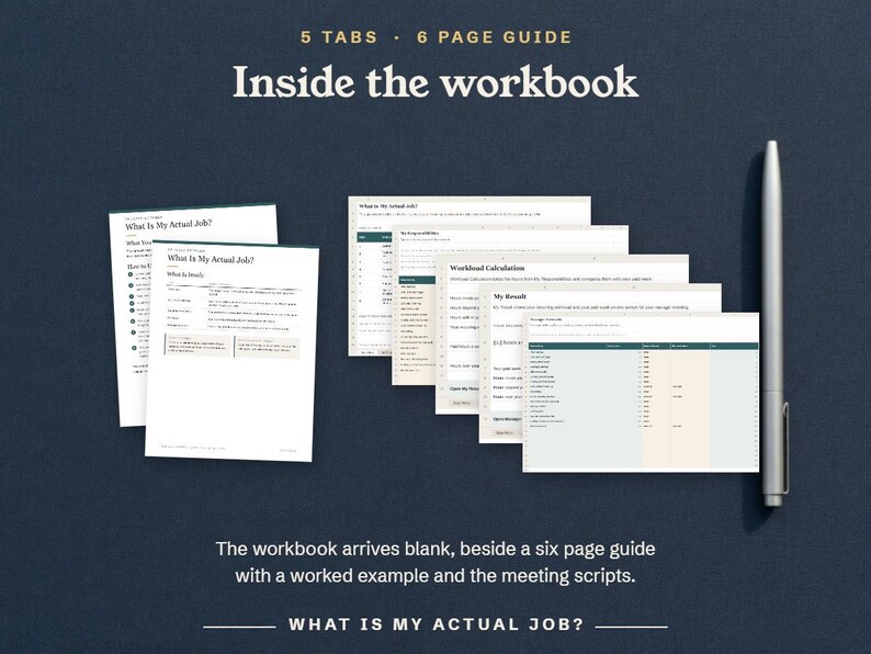 Inside the workbook