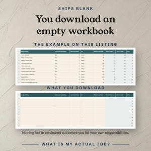 You download an empty workbook