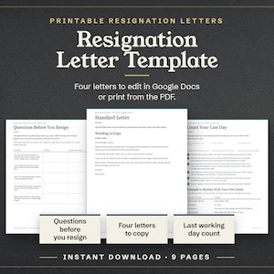 Resignation Letter Template