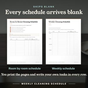 Every schedule arrives blank