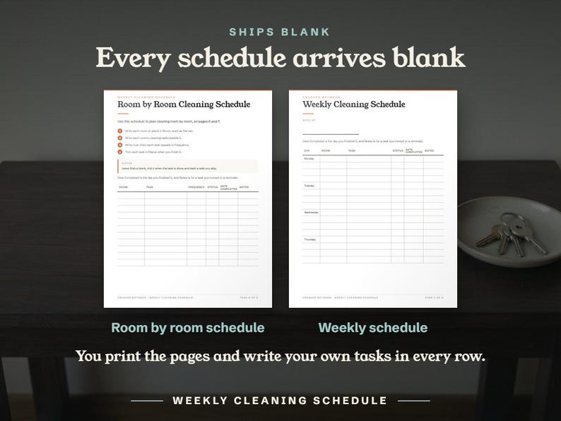 Every schedule arrives blank