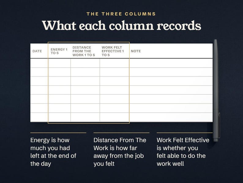 What each column records