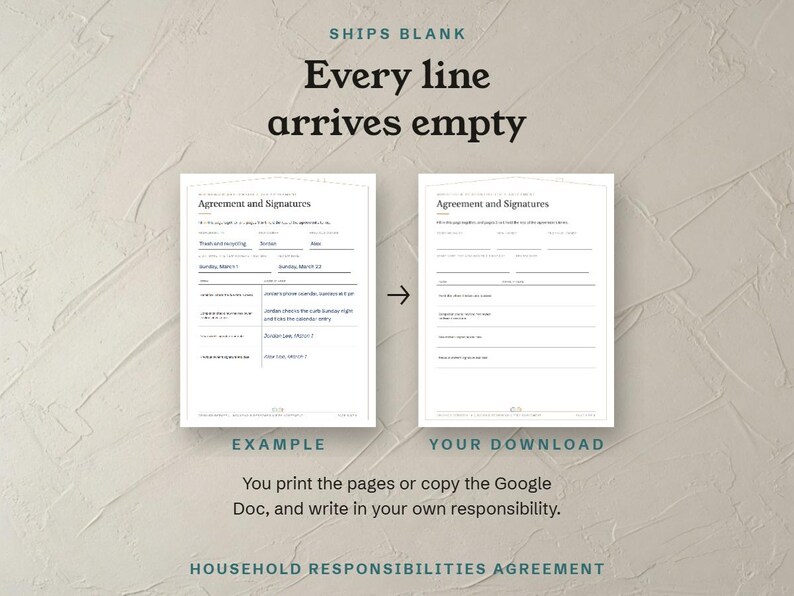 Every line arrives empty