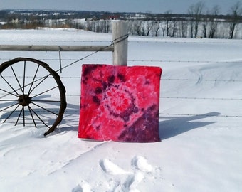 Pink with purple rings-Snow Dyed cotton