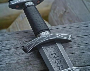 Handmade King Ragnar Lothbrok Viking Sword - Handcrafted Authentic Norse Replica with scabbard, Perfect for Collectors and Special Occasions