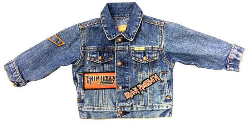 Customized Gift Custom Denim Jacket Upcycled Jean Jacket Personalised Band Jacket Music Gift Unique Kids Clothing One of a Kind