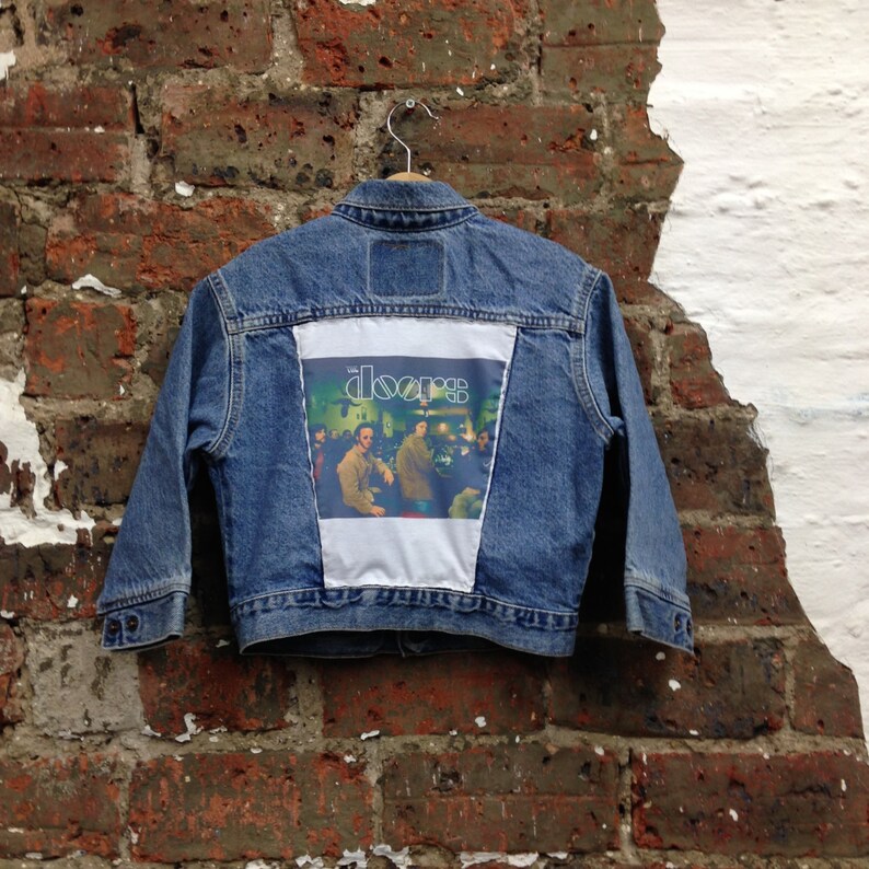 Customized Gift Custom Denim Jacket Upcycled Jean Jacket Personalised Band Jacket Music Gift Unique Kids Clothing One of a Kind
