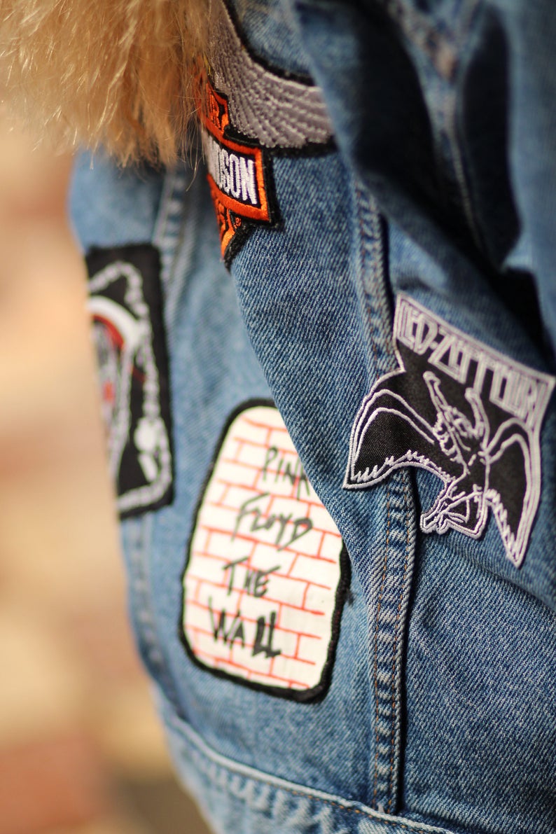 Custom Denim Jacket One of a Kind Music Gift Personalised Band Jacket Unique Kids Clothing Upcycled Jean Jacket Customized Gift